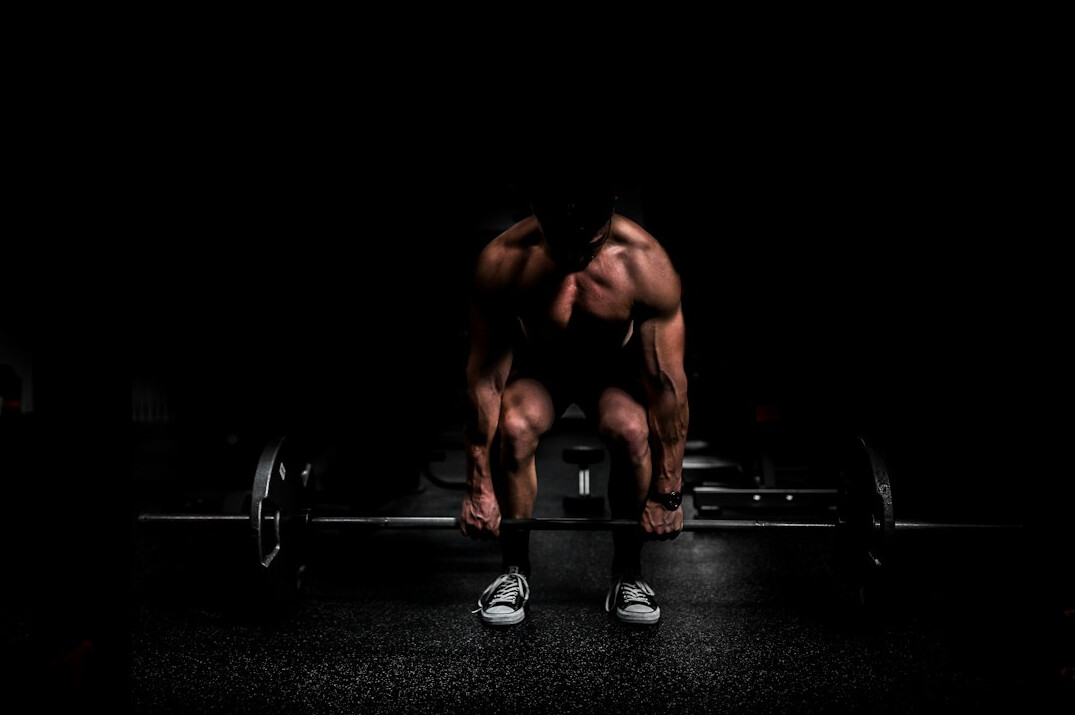 athlete training hard