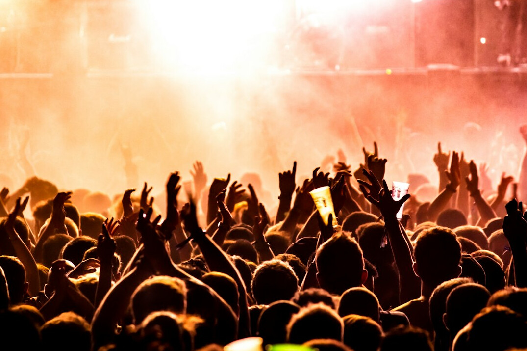fans cheering at concert